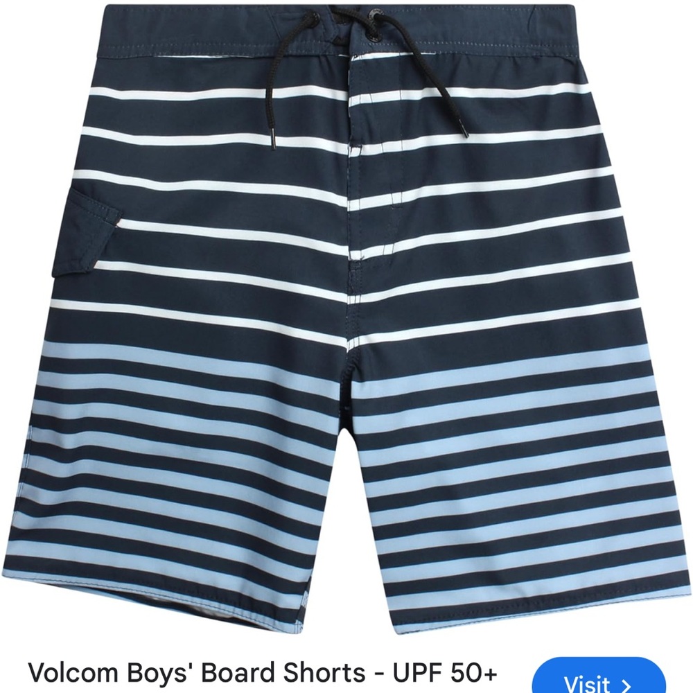 NWT 10  /12  Volcom boys board shorts spf  50